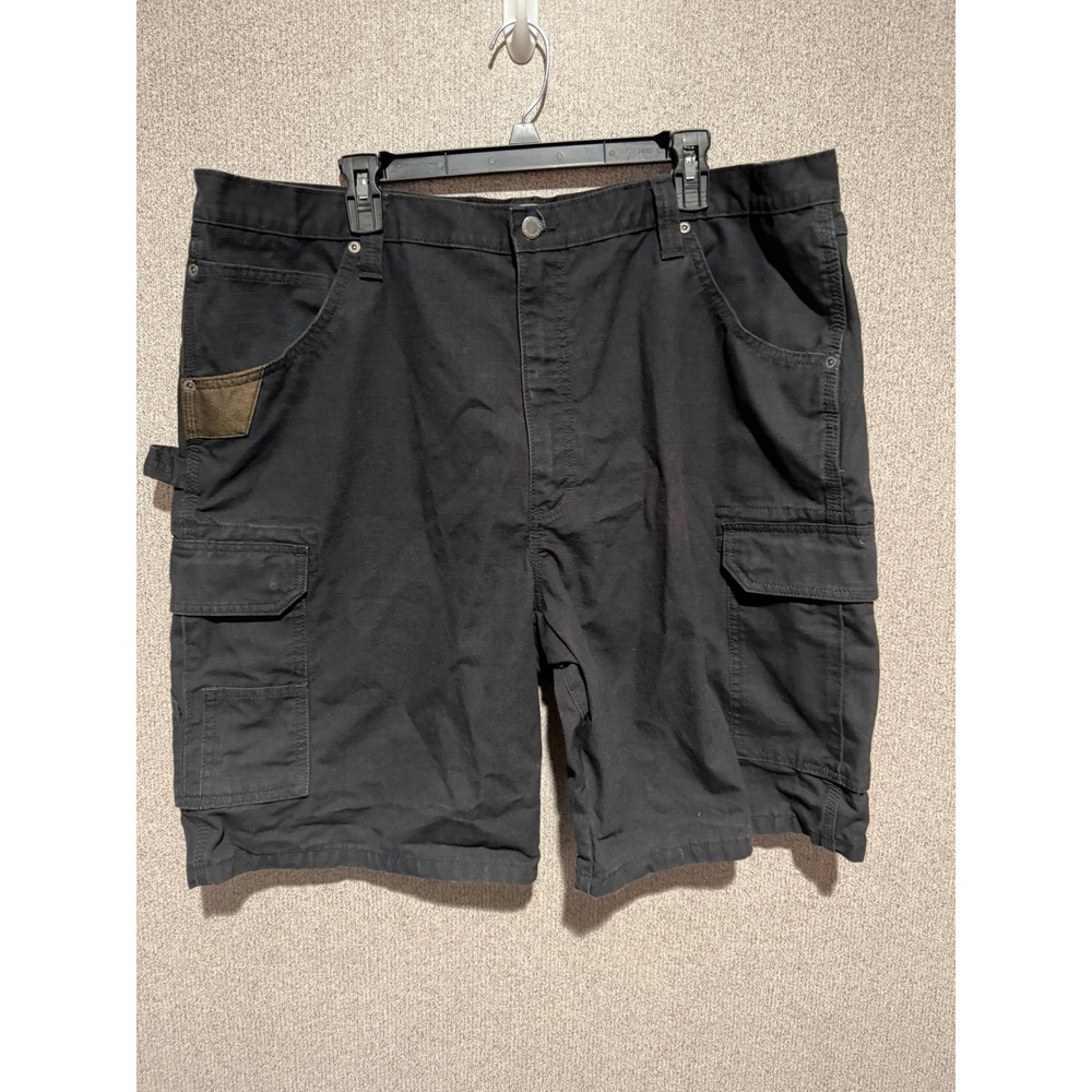 Wrangler Workwear Mens Black‎ Cargo Shorts Utility Pockets Outdoor Casual